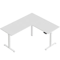 Bureau debout d'angle 63 en forme de L bureau de gaming LED avec support de moniteur ergonomique