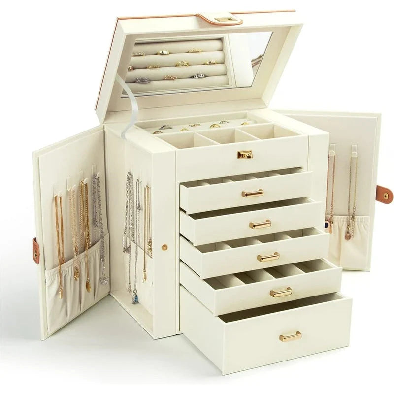 Boîte à bijoux pour femme - 6.8P x 10.6L x 11.4H
