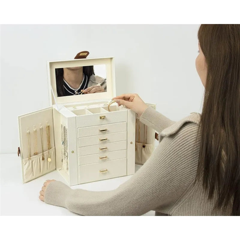 Boîte à bijoux pour femme - 6.8P x 10.6L x 11.4H