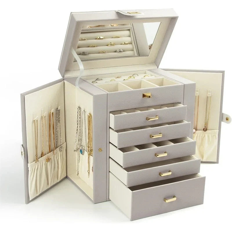 Boîte à bijoux pour femme - 6.8P x 10.6L x 11.4H