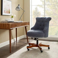 Chaise de bureau pivotante capitonnée Pamela