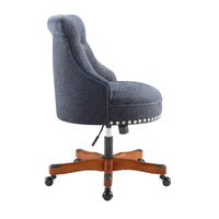 Chaise de bureau pivotante capitonnée Pamela