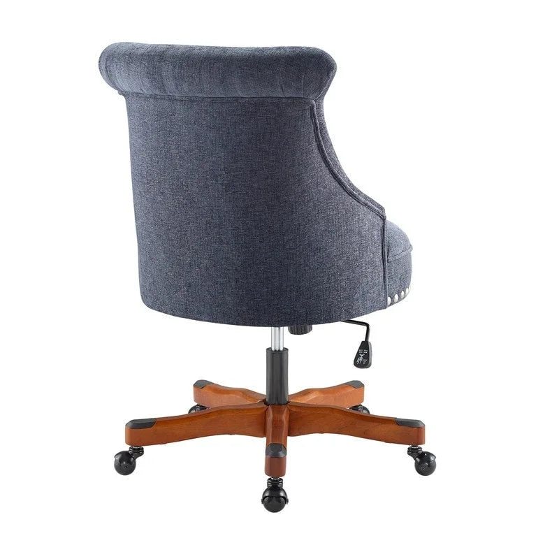 Chaise de bureau pivotante capitonnée Pamela