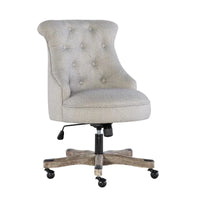 Chaise de bureau pivotante capitonnée Pamela
