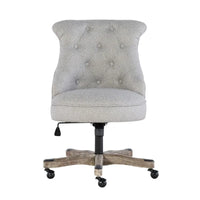 Chaise de bureau pivotante capitonnée Pamela