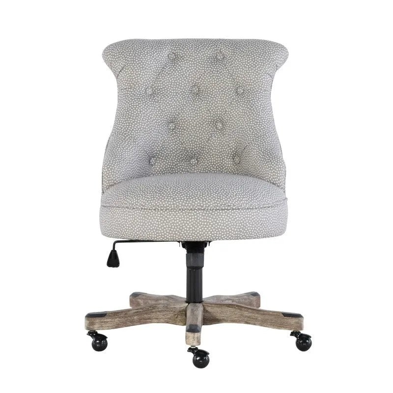 Chaise de bureau pivotante capitonnée Pamela