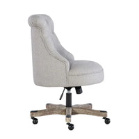 Chaise de bureau pivotante capitonnée Pamela