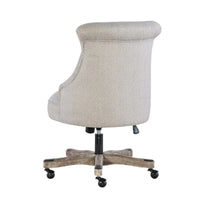 Chaise de bureau pivotante capitonnée Pamela