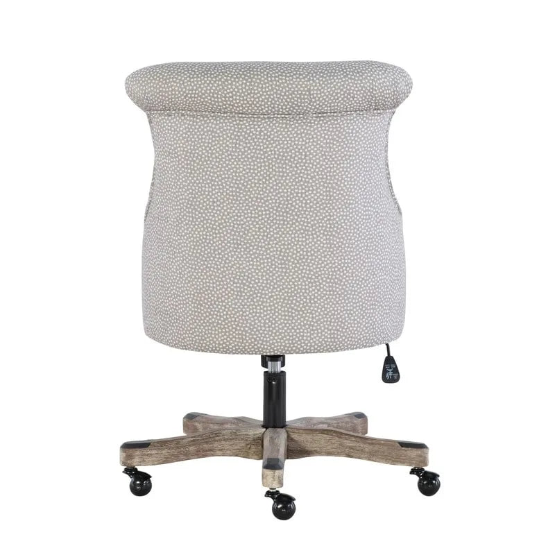 Chaise de bureau pivotante capitonnée Pamela
