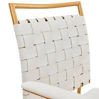 Chaise de bureau LUXMOD en cuir doré à dossier mi-hauteur, chaise pivotante d'ordinateur