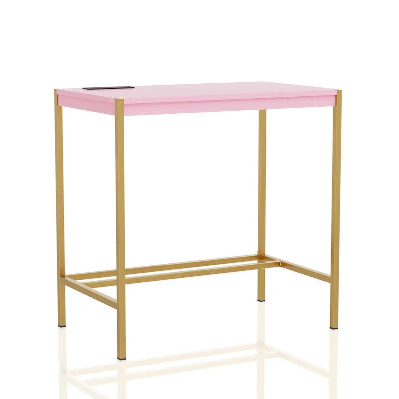 Bureau informatique moderne 30 pouces en acier Belzie avec ports USB par Furniture of America