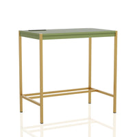 Bureau informatique moderne 30 pouces en acier Belzie avec ports USB par Furniture of America