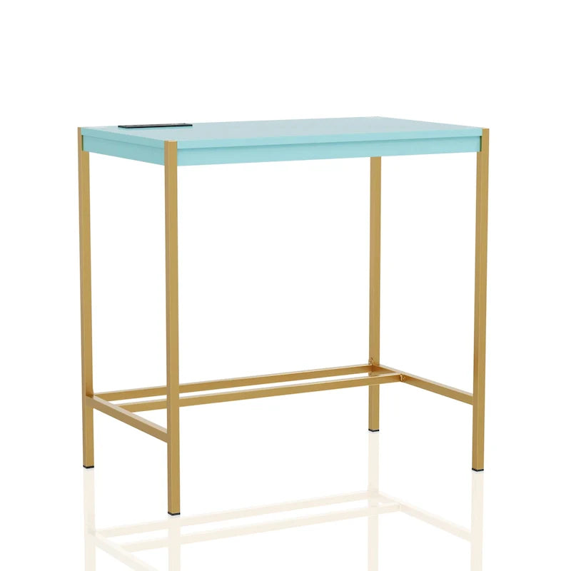 Bureau informatique moderne 30 pouces en acier Belzie avec ports USB par Furniture of America