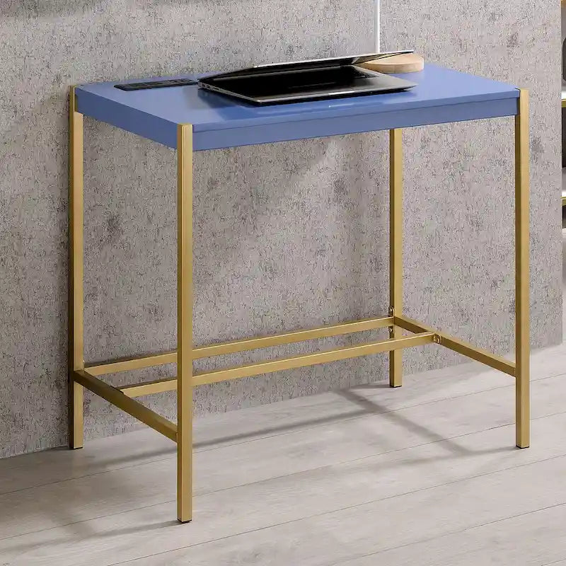 Bureau informatique moderne 30 pouces en acier Belzie avec ports USB par Furniture of America