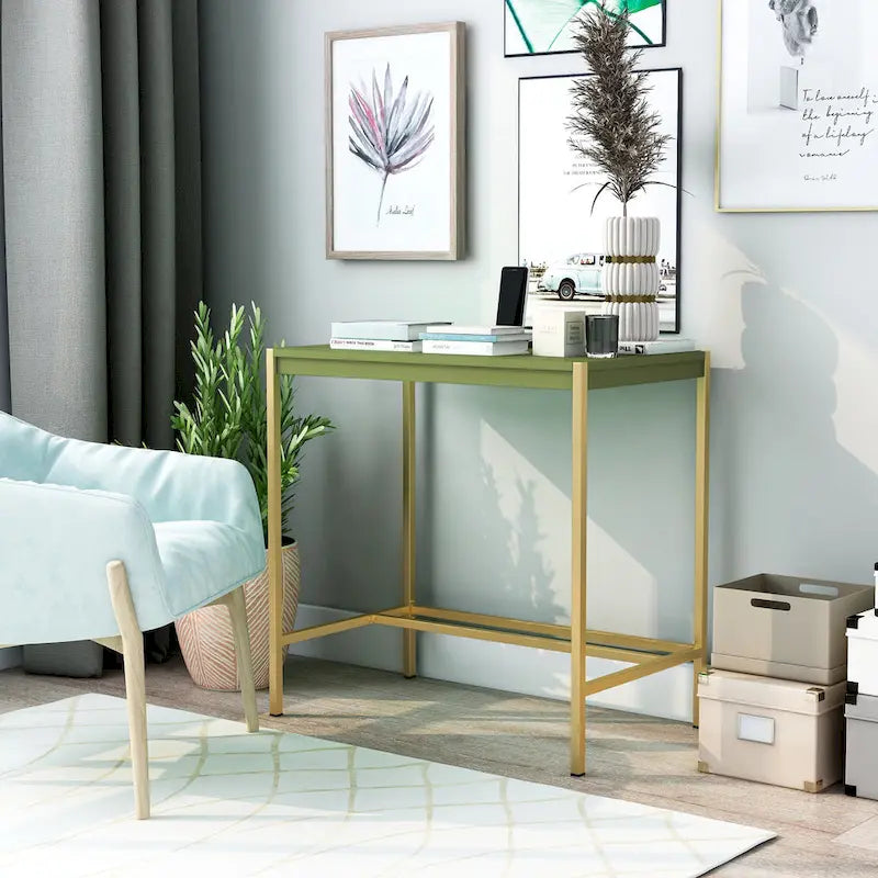 Bureau informatique moderne 30 pouces en acier Belzie avec ports USB par Furniture of America