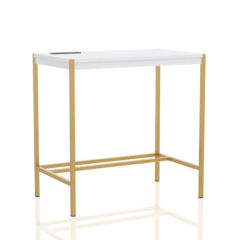 Bureau informatique moderne 30 pouces en acier Belzie avec ports USB par Furniture of America