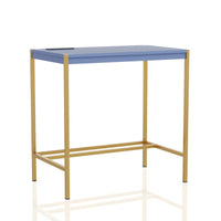 Bureau informatique moderne 30 pouces en acier Belzie avec ports USB par Furniture of America