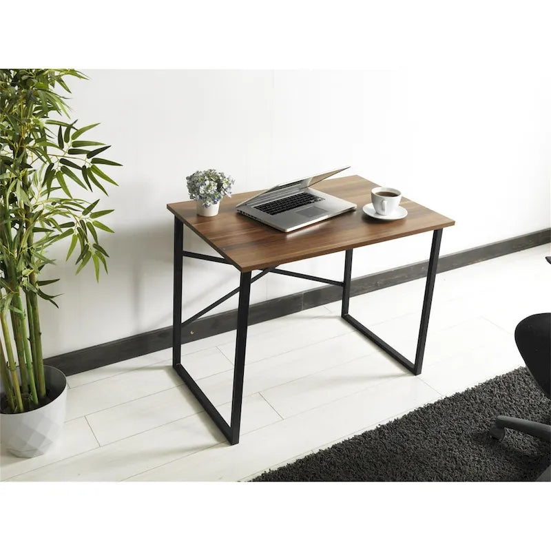 Bureau informatique rectangulaire 35 pouces bureau d'écriture moderne avec structure métallique poste de travail d'étude pour salon, chambre, bureau