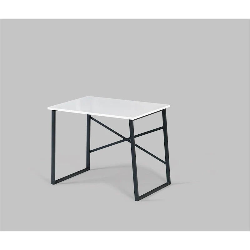 Bureau informatique rectangulaire 35 pouces bureau d'écriture moderne avec structure métallique poste de travail d'étude pour salon, chambre, bureau