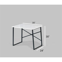 Bureau informatique rectangulaire 35 pouces bureau d'écriture moderne avec structure métallique poste de travail d'étude pour salon, chambre, bureau