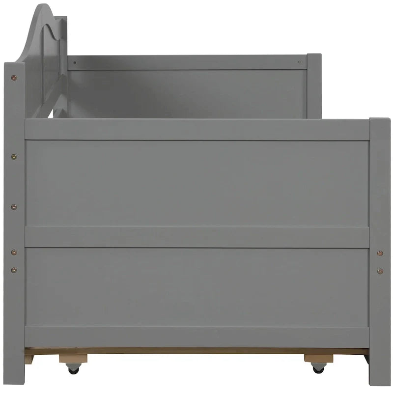 Lit de repos double en bois avec 2 tiroirs / lit gigogne, canapé-lit pour chambre à coucher salon, aucun sommier tapissier requis