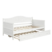 Lit de repos double en bois avec 2 tiroirs / lit gigogne, canapé-lit pour chambre à coucher salon, aucun sommier tapissier requis