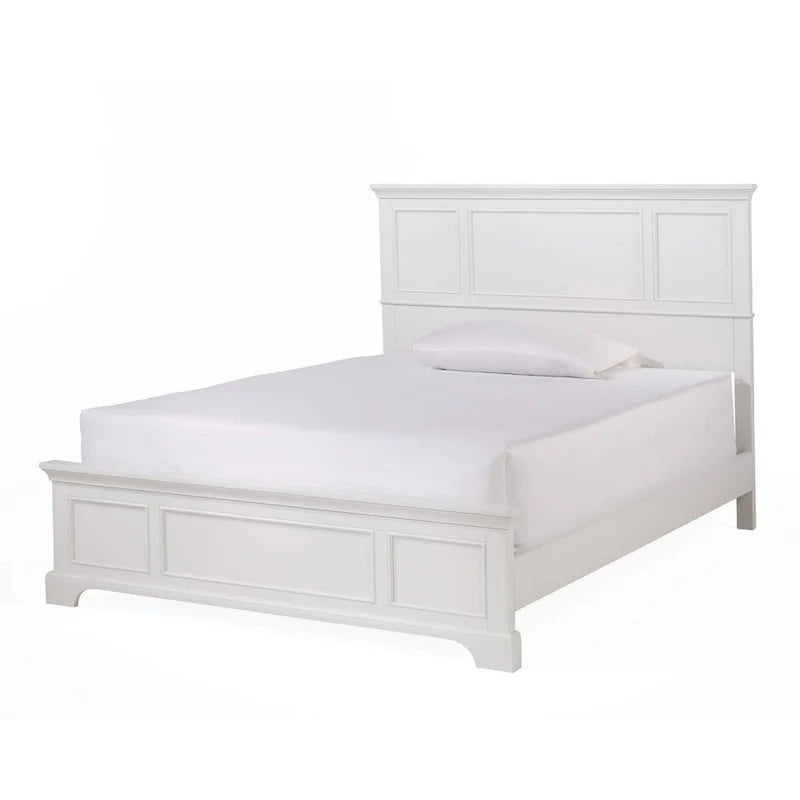 Lit queen en bois blanc cassé Naples Homestyles
