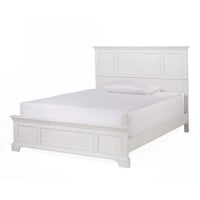 Lit queen en bois blanc cassé Naples Homestyles