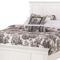 Lit queen en bois blanc cassé Naples Homestyles