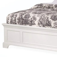 Lit queen en bois blanc cassé Naples Homestyles
