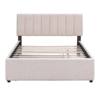 Lit plateforme rembourré avec lit gigogne