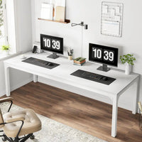 Bureau d'ordinateur extra long de 200 cm, bureau double, grand bureau d'écriture