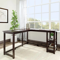 Bureau d'angle Plank and Beam avec étagères