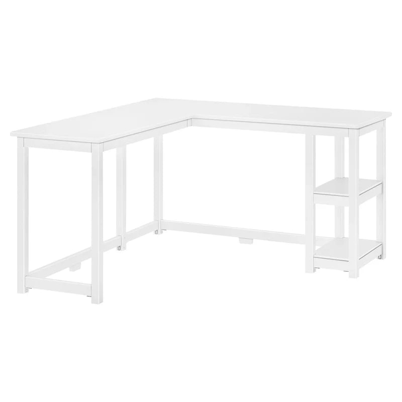 Bureau d'angle Plank and Beam avec étagères