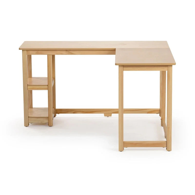 Bureau d'angle Plank and Beam avec étagères