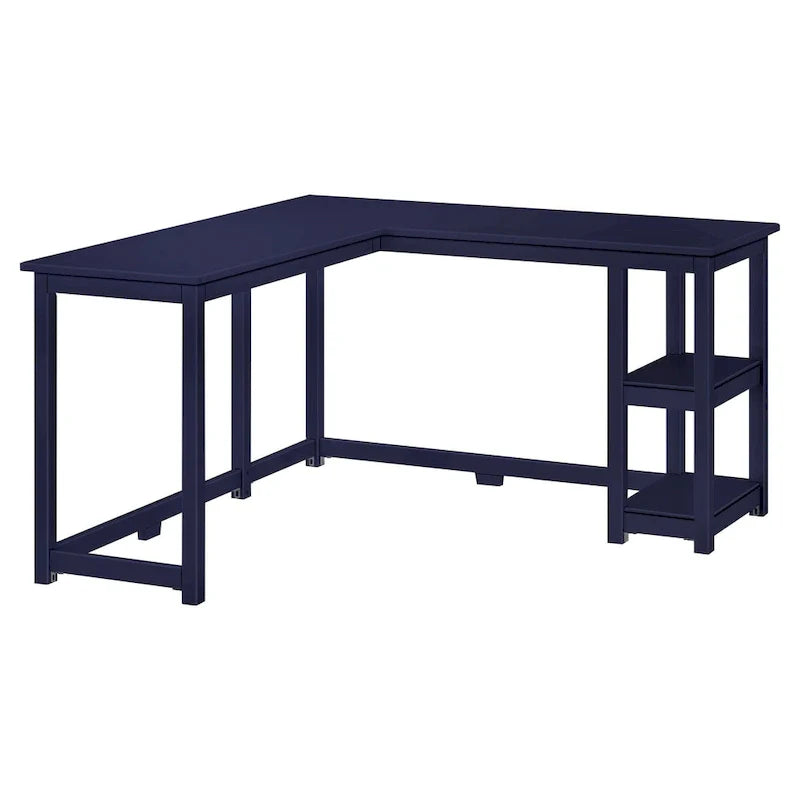 Bureau d'angle Plank and Beam avec étagères