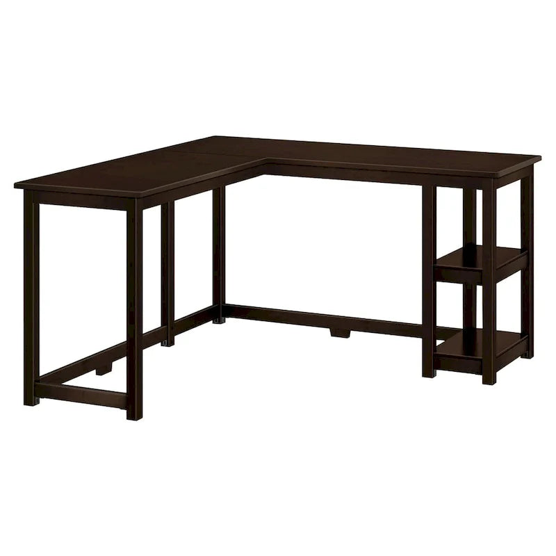 Bureau d'angle Plank and Beam avec étagères