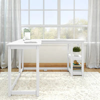 Bureau d'angle Plank and Beam avec étagères