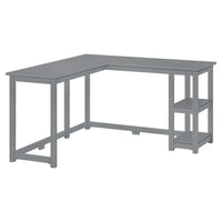 Bureau d'angle Plank and Beam avec étagères