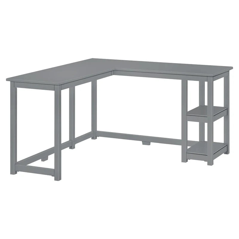 Bureau d'angle Plank and Beam avec étagères