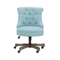 Chaise de bureau Bond capitonnée mouchetée bleue