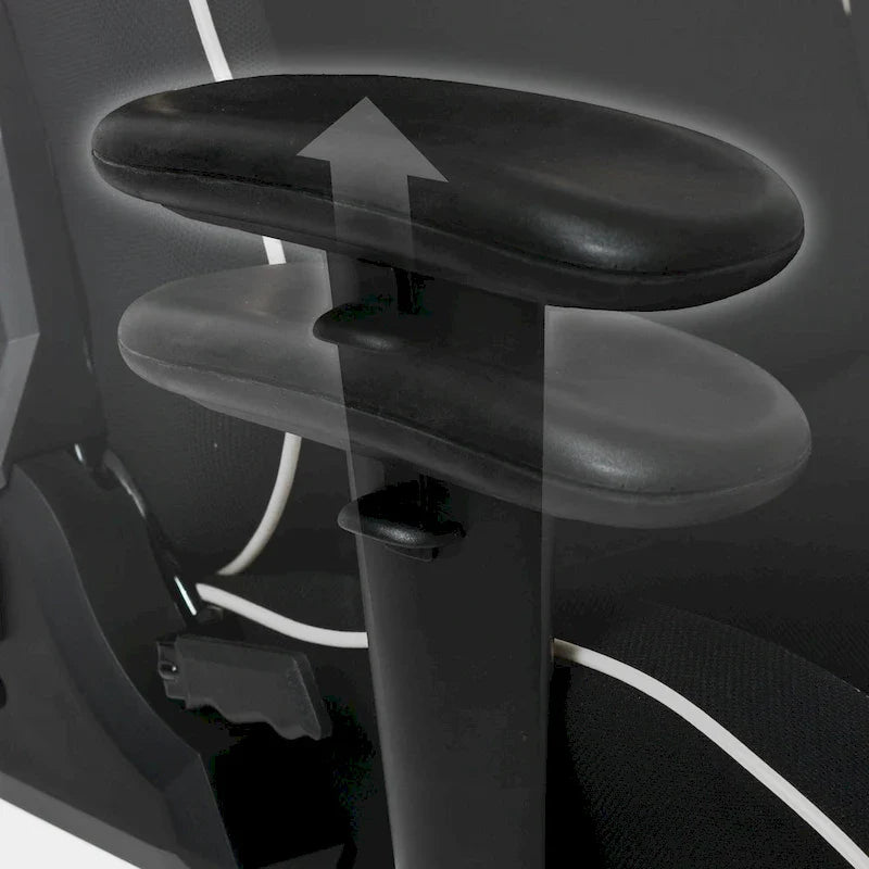 Chaise de gaming ergonomique à dossier haut Porch & Den Banton en cuir reconstitué, tissu et maille