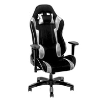 Chaise de gaming ergonomique à dossier haut Porch & Den Banton en cuir reconstitué, tissu et maille
