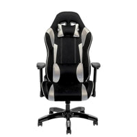 Chaise de gaming ergonomique à dossier haut Porch & Den Banton en cuir reconstitué, tissu et maille