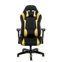 Chaise de gaming ergonomique à dossier haut Porch & Den Banton en cuir reconstitué, tissu et maille