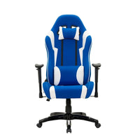 Chaise de gaming ergonomique à dossier haut Porch & Den Banton en cuir reconstitué, tissu et maille