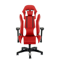 Chaise de gaming ergonomique à dossier haut Porch & Den Banton en cuir reconstitué, tissu et maille