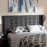Tête de lit contemporaine en tissu à ailes de Baxton Studio