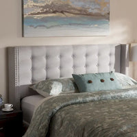 Tête de lit contemporaine en tissu à ailes de Baxton Studio