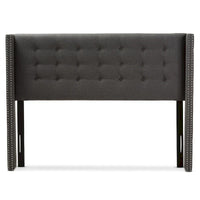 Tête de lit contemporaine en tissu à ailes de Baxton Studio